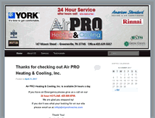 Tablet Screenshot of airprohvacinc.com